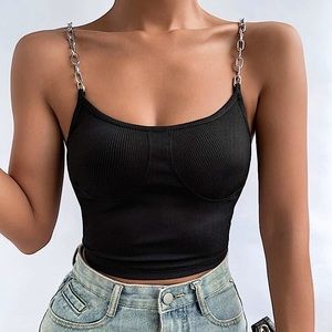 Chain Black Tank Top